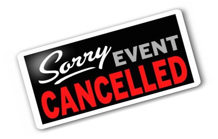 Sorry Event Cancelled